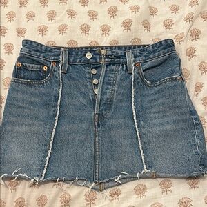 Levi's Blue Denim Mini Skirt